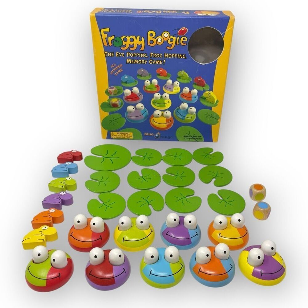 Froggy Boogie All Wooden The Eye Popping Frog Hopping Memory Game 2006